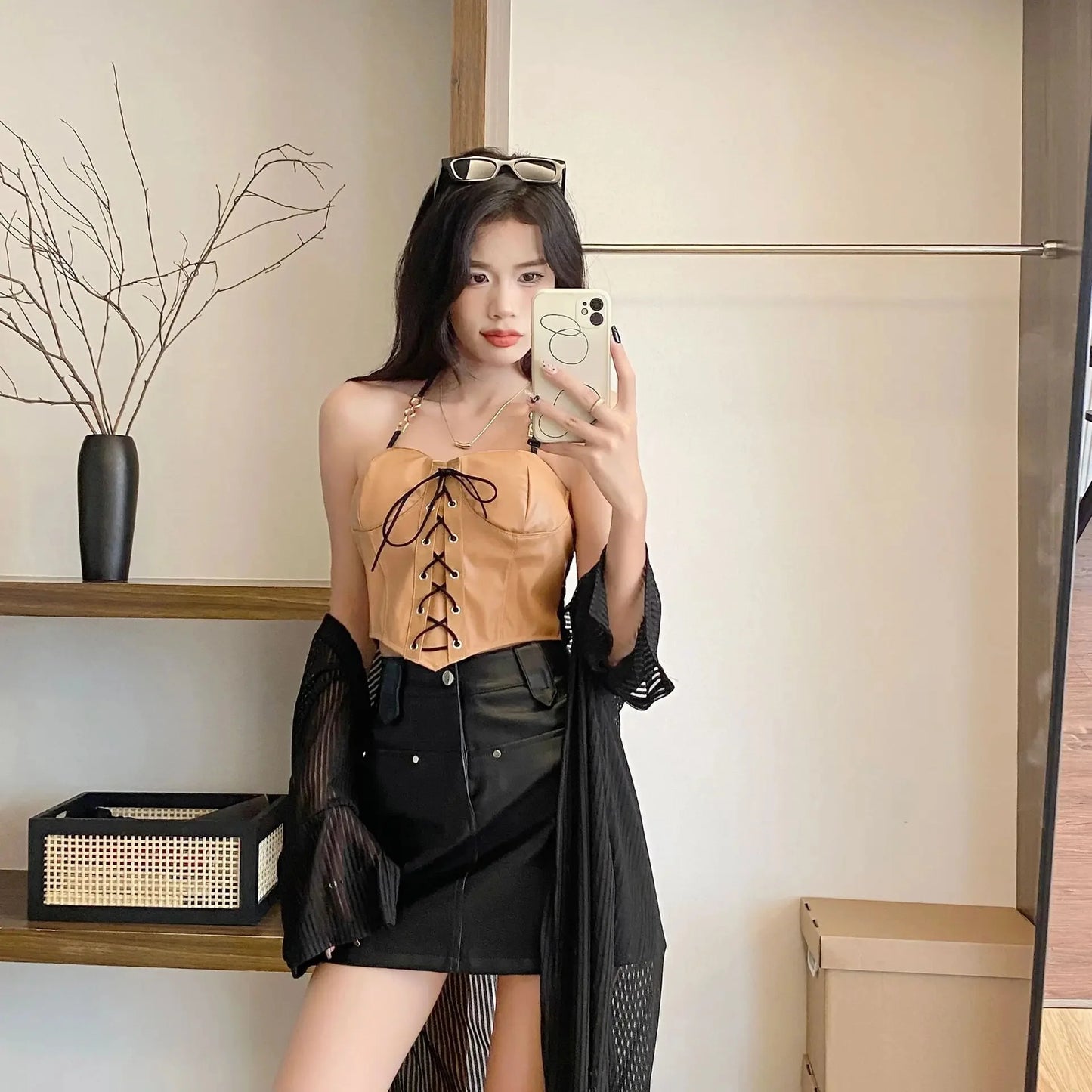Bustier Aveline – Fini Cuir & Laçage Signature