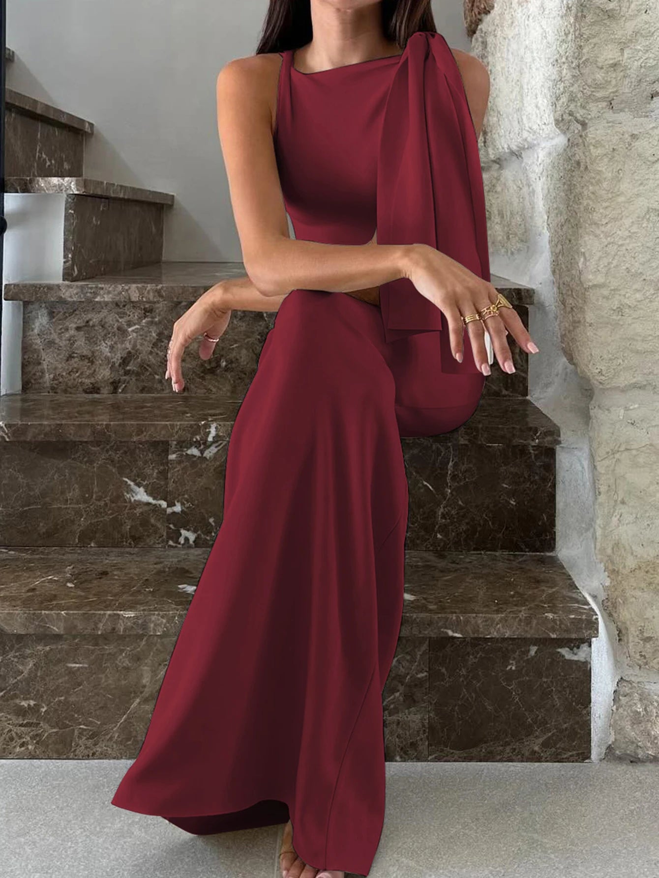 Robe Longue Valentina – Silhouette Sculptée
