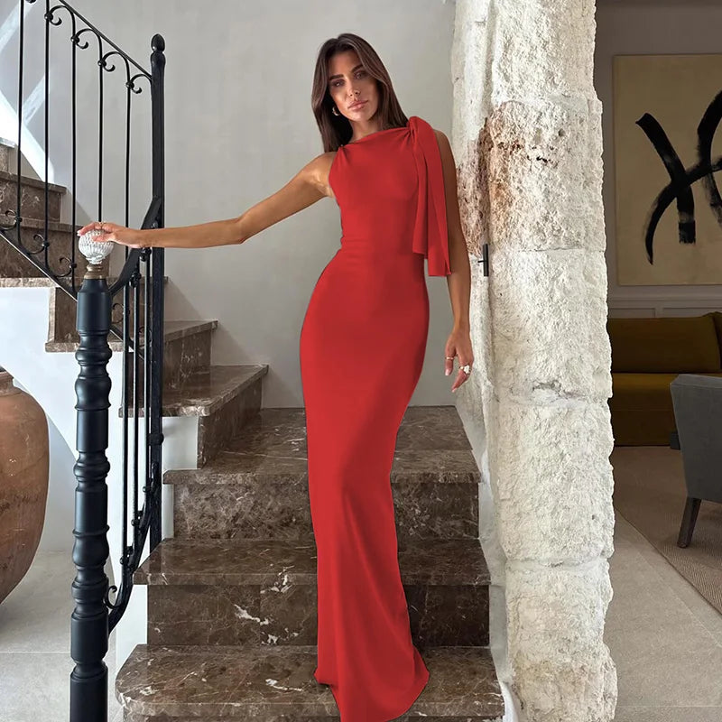 Robe Longue Valentina – Silhouette Sculptée