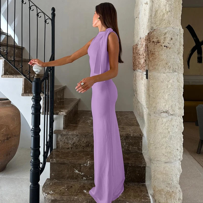 Robe Longue Valentina – Silhouette Sculptée